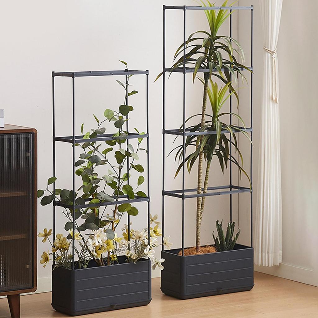 Planter Box with Trellis Plant Pot Tomato Planting for Flowers Climbing Plants