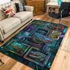 Cyber Crocodile Gallery Pattern Rug Floor Mat for Living Room or Bedroom Soft and Comfortable Carpet a Gift for Birthday and Holiday.