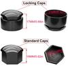 17mm Car Accessories Wheel Nut Lug Hub Covers Caps Screw Studs Decoration Black