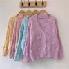 2024 Autumn Women's V-Neck Loose Knit Cardigan