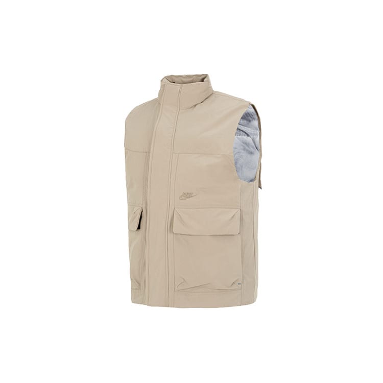 Nike Vests Men's Khaki Stand Collar Moderate Workwear DQ4305-247