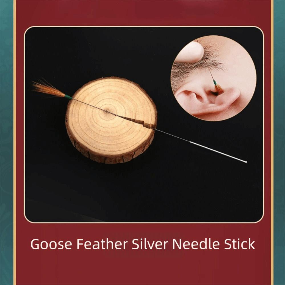 6/8/10PCS Stainless Steel Goose Feather Earpick Spoon Cleaner Wax Cleaner Tool  Ear Cleaning