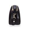 Noora Black Leather Mini Crossbody Sling Bag for Girls and Women & Double Zip Closure with Adjustable Straps