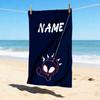 Personalized Name Spider-Man Mask Stylish Digital Printing Beach Towel Quick‑Drying Absorbent Blanket for Beach Pool Gym Travel