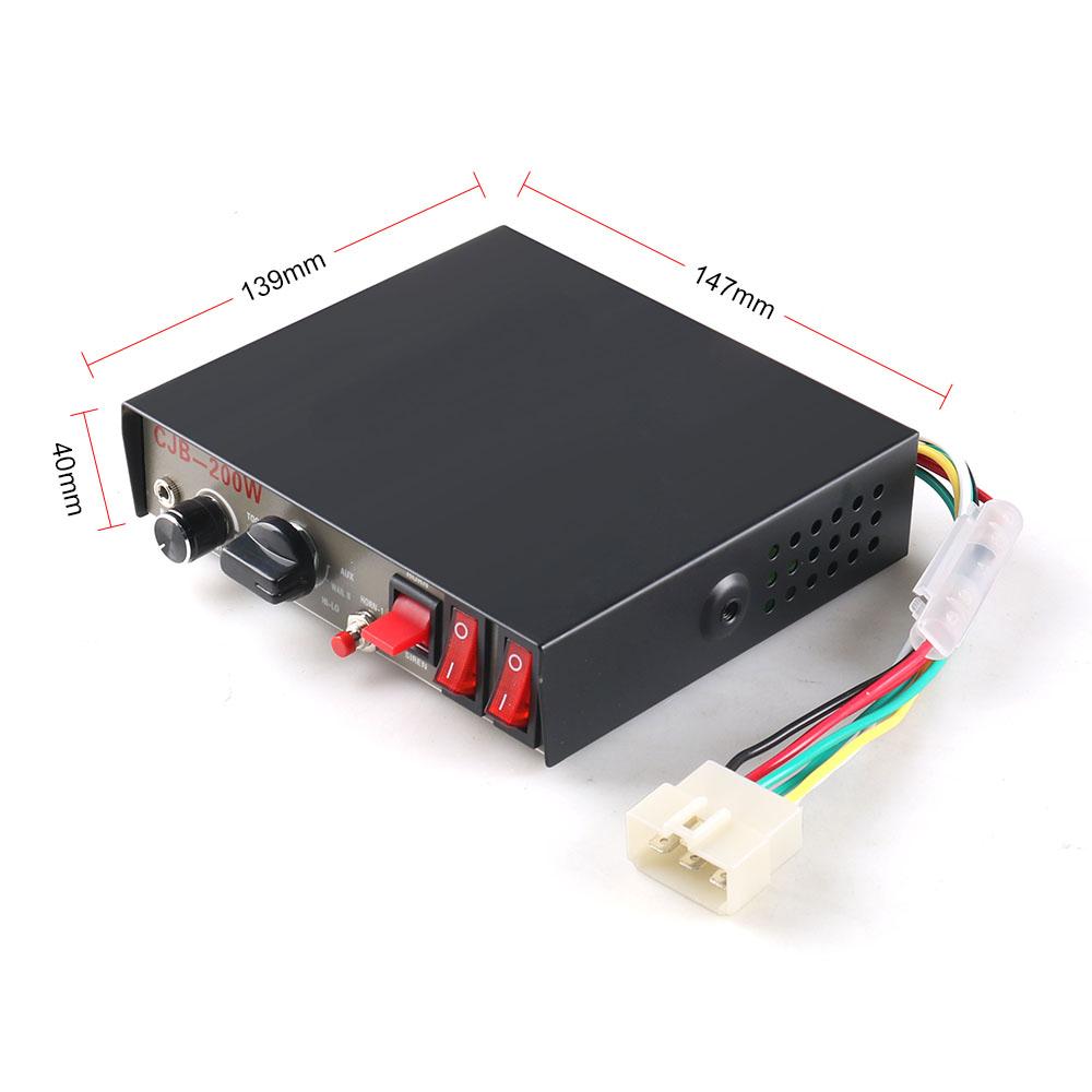 12V 200W 8 Tones Loud Car Warning Alarm Police Siren Horn Speaker PA with MIC System