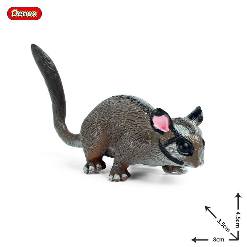 Oenux Simulation Wild Muroid Animal Squirre Mouse Sugar Glider lMarmot Rat Chinchilla Model Action Figures Lovely PVC Kids Toy