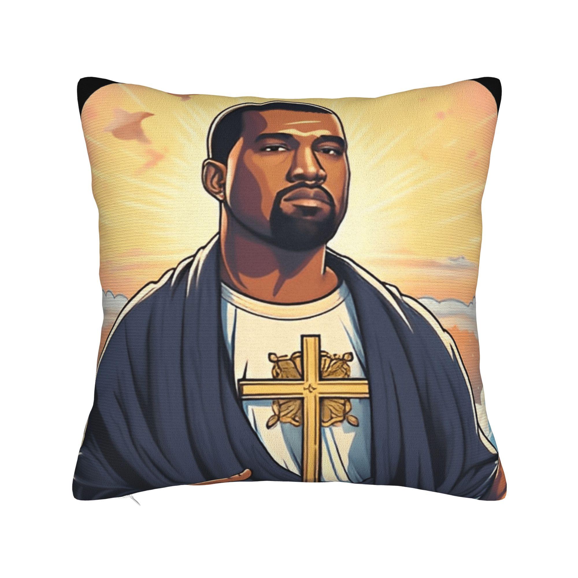 

Yeezuz Kanye West Pillow Cover Soft Cushion Cover Vintage Pillow Case For Sofa Home Decoration 20x20Inch