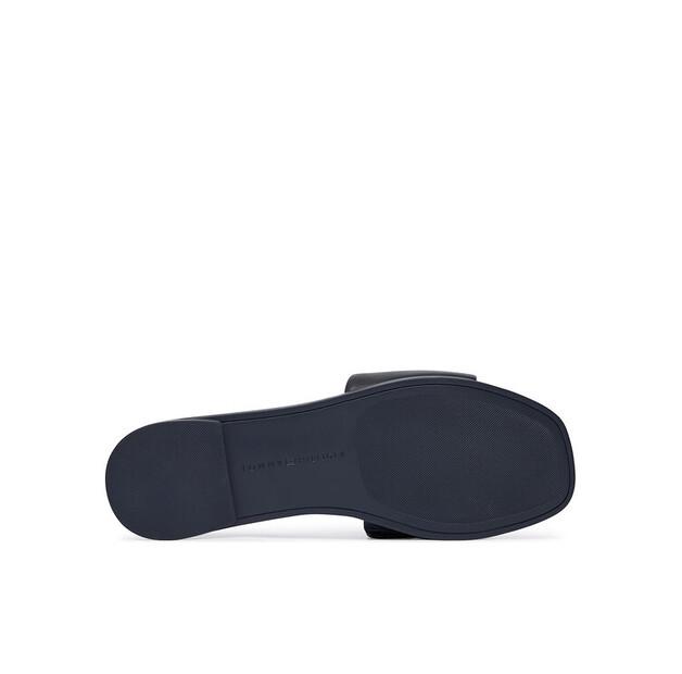 Tommy Hilfiger Th Logo Hardware Leather Mule Slippers