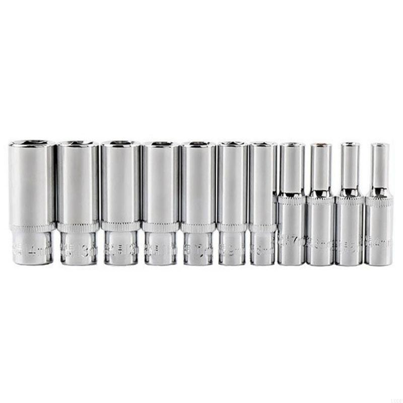 11Pcs Short Socket Head Set Ratchet Wrench Socket 4-14mm Socket for Car