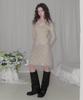 Teuwi Lebel See-Through Collar Ribbed Long Sleeve T-Shirt