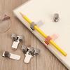 Spring Pen Clip Metal Pencil Holder Single Hole Double Opening Triple Orifice Elastic Loop Portable Writing Supplies Stationery