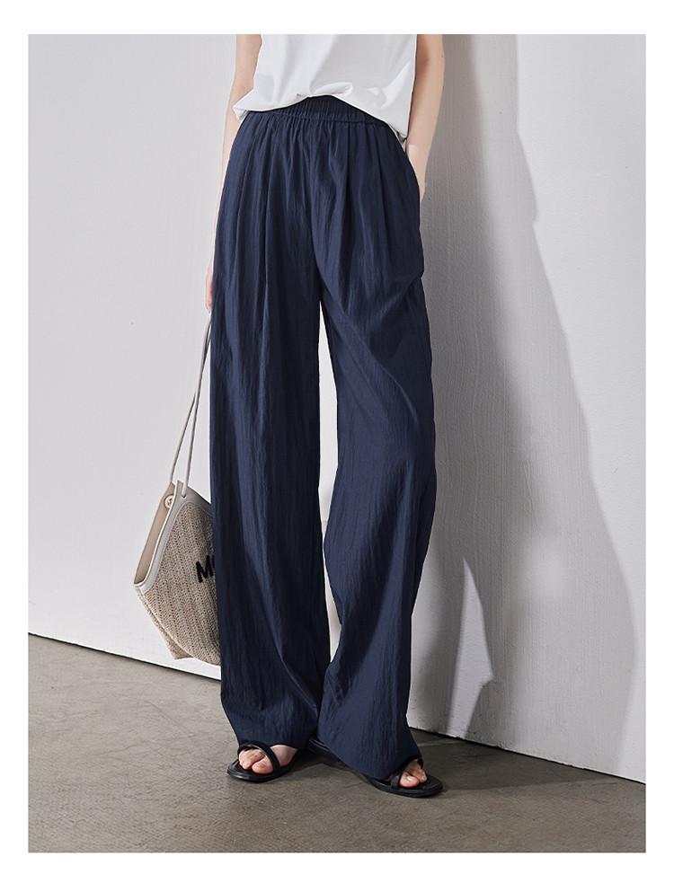 Summer Thin Casual Wide Leg Pants for Women 2025 Fashionable Loose and Versatile Slimming Floor Pants