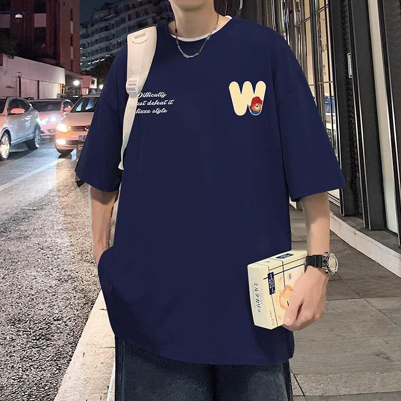 

Мужская футболка свободного кроя с коротким рукавом, Коллекция Лето 2025, Уличный американский стиль, Хлопковая майка. XL