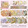 Miniature Diorama Sticker Set: 20 Styles of Transparent Cartoon Stickers for DIY Collage and Children's Crafts.