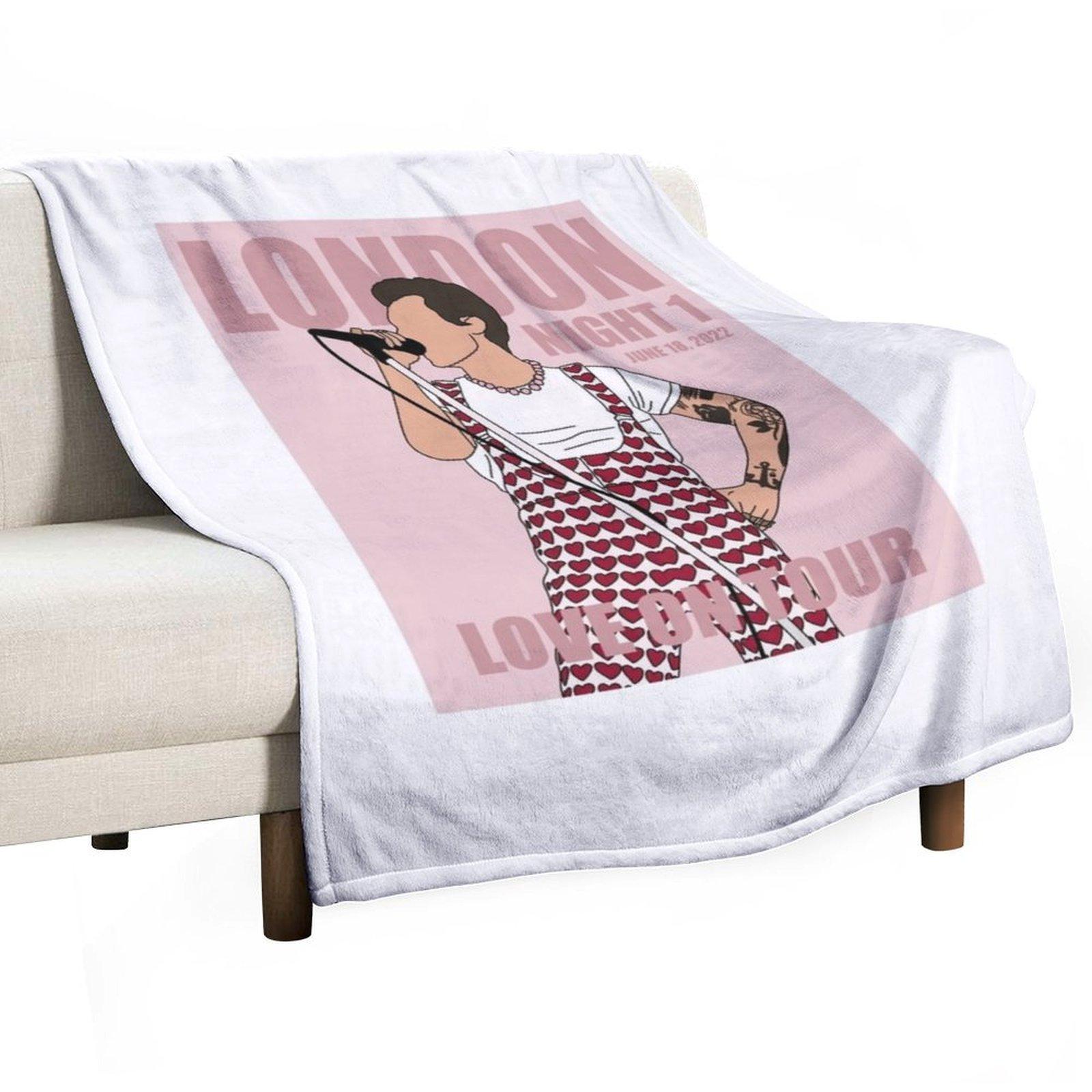 Love On Tour ЛОНДОН Ночь 1 Плед для детей Диванный Квилт Мягкий Плюшевый Клетчатый Диванный Плед 30x40in