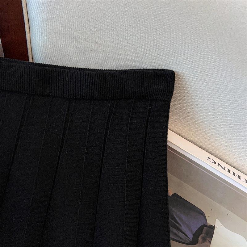 Plus-Size A-Line Sweater Skirt for Women - Slimming, Long, and Loose Fit
