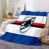 Sam-pdoria Team Crest Design Flannel Blanket, Soft Polyester, Modern Design, All-Season for Camping, Travel, Gifts for holidays or birthdays