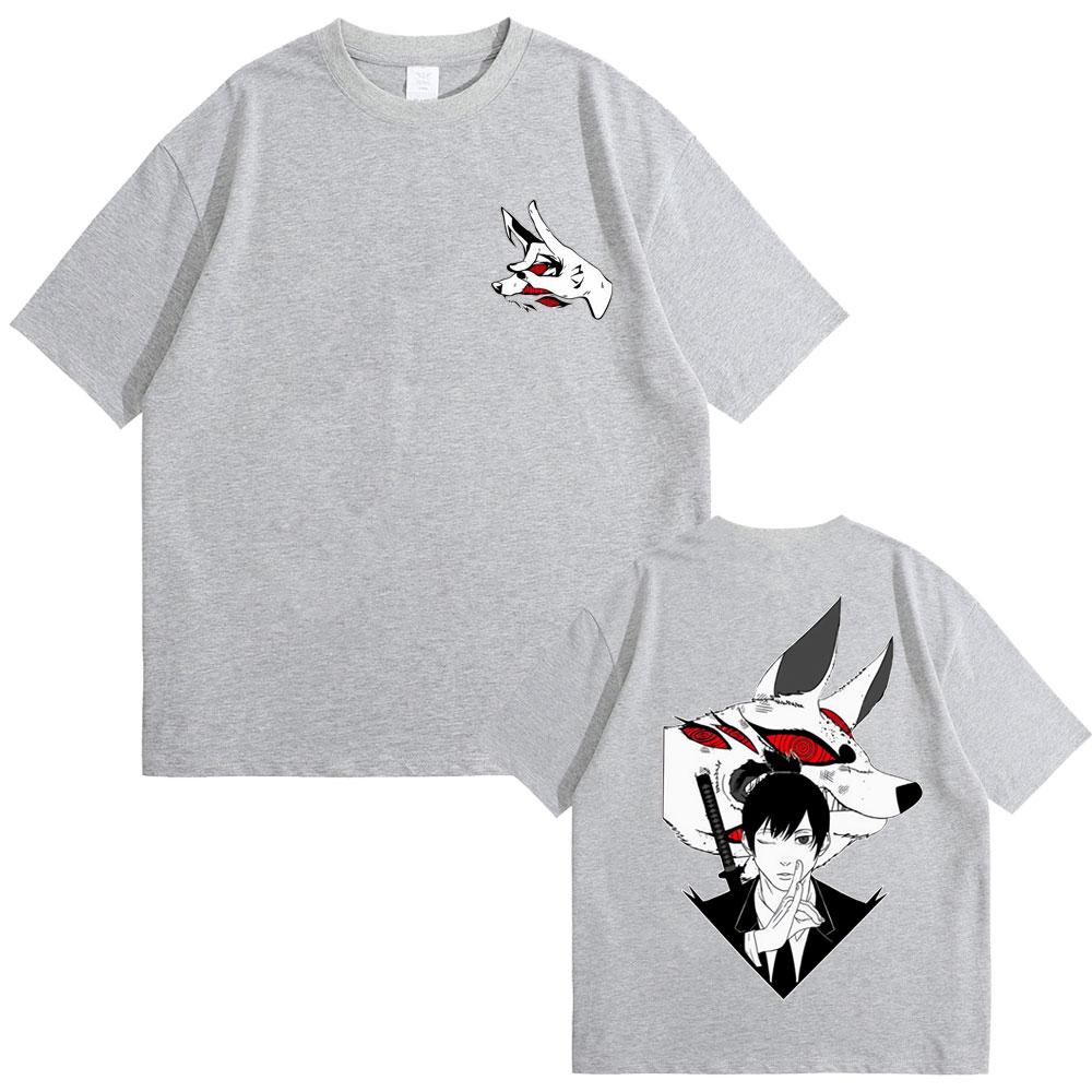 Anime Chainsaw Man Hayakawa Aki Summon Fox Devil Kon Graphic Tshirt Summer Men Women Fashion Manga Lovers Merch T Shirts Tops