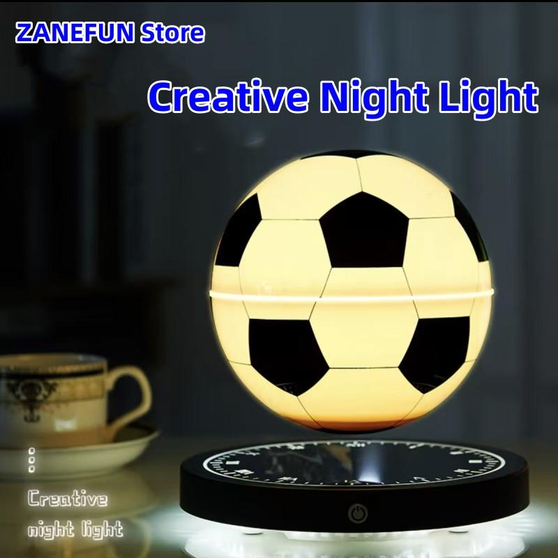 Magnetic Floating Football Globe for Soccer Ball Magnetic Levitating LED Night Light Floating Novelty Night Light Christmas Gift