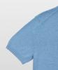 MANNERGRAM Upw Washable Cotton Round Short Sleeve Knit Cameo Blue