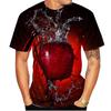 Frucht Apfel 3D-Druck Sommer Herren Kurzarm Freizeit-T-Shirts Übergroße Harajuku T-Shirts