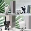 Whimsically Resins Cats Sculpture Modern Abstract Design Animal Figurine Decors for Living Space Office Ornament Gift
