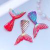 10Pcs Resin Lovely Shiny Fish Tail With Color Plating Flatback Cabochon Scrapbook Kawaii DIY Embellishments Accessories C95