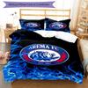 Arema Football Club Printed Pattern Duvet Cover Set – Includes 1 Duvet Cover and 2 Matching Pillowcases Bedroom Decor Christmas Gifts