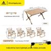 Chuoshan Aluminum Folding Camping Table with 4 Chairs
