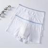 3 Pieces White Cotton Men Boxers Shorts Underwear Knickers Boy Panties Homme Underpants Undies Undershorts Big Size