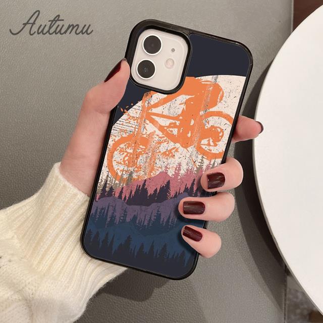 Carcasă de telefon BIKE Cycling Art pentru iPhone 11 12 13 14 Pro Max mini X XR XS SE 2020 5 6S 7 8 Plus Samsung Galaxy S21 S22