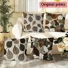 Autumn Leaf Print Pillow Covers Pattern Cushion Cover Suitable for Sofa Bedroom Car Pillow Cover