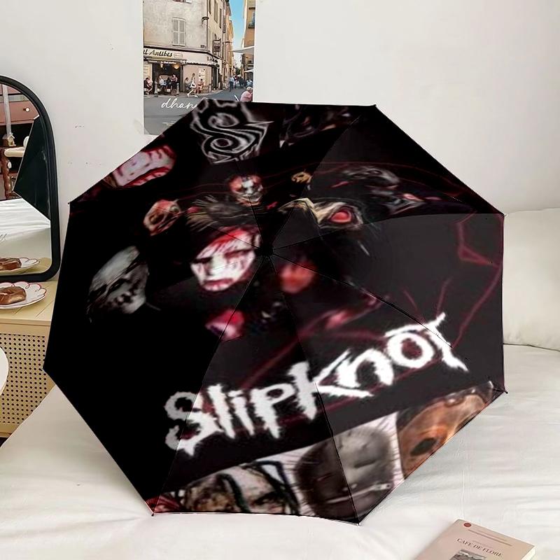 Rock Metal Music Band Collage Umbrella 8-Frame for Travel, Camping, Casual Lightweight Portable Umbrella, Essential for Every Family Holidays Gift