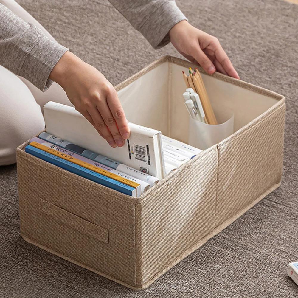 Fabric Cloth Storage Box for Book Clothes Toys Sundries Storage Foldable Closet Drawer Storage Wardrobe Clothes Bra Organizer