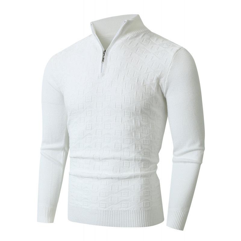 Men's Knitted Sweater Autumn New Men's Half Zipper Fashion Trend Fashion Knitted Sweater
