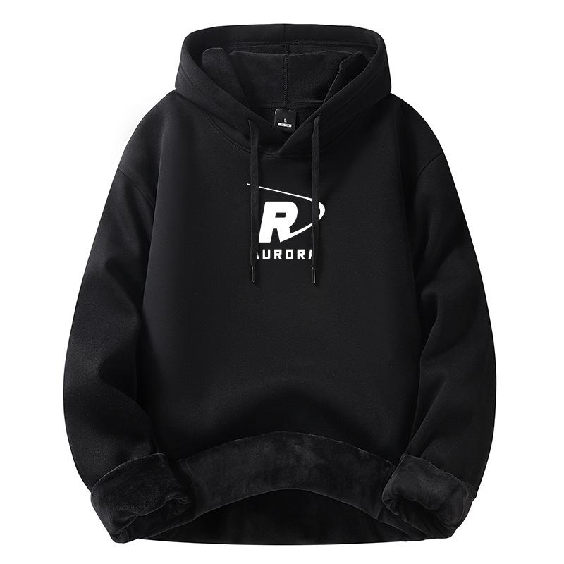 Fashion Men's Sports Hoodie Padded Sweater Autumn and Winter New Cotton Thickened Loose Jacket