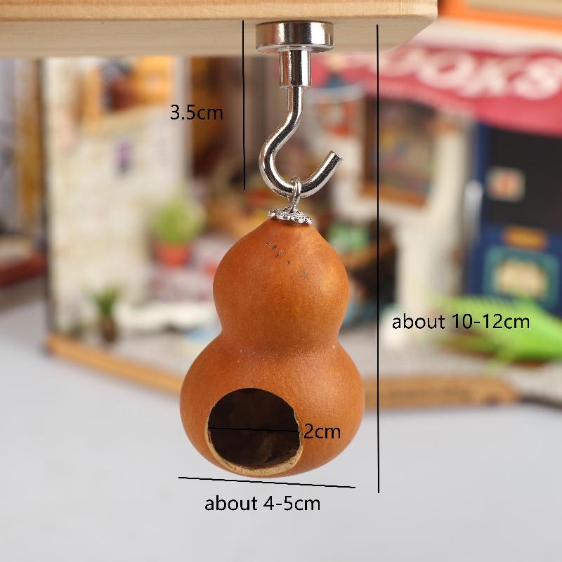 Natural Gourd Shaped Jumping Spider House Magnetic Hanging Hideout Case Small Reptile Accessory