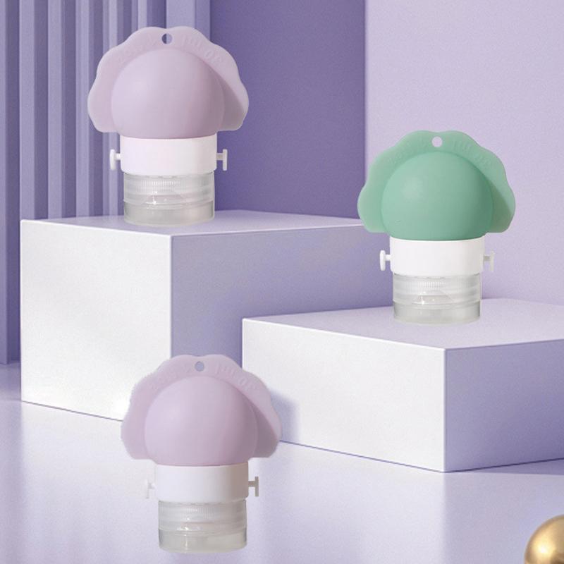3Pcs/Set Refillable Bottle Soft Silicone Lotion Container Squeeze Tube 3 Types Of Empty Bottle Portable Travel Shampoo Bottle