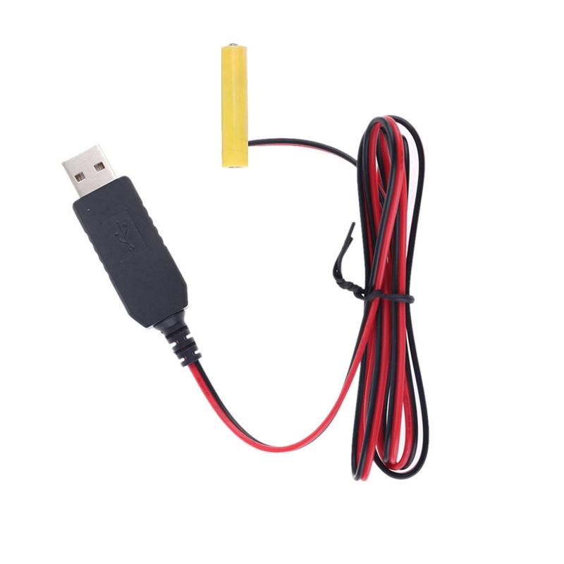 LR03 AAA Battery Eliminator USB Power Supply Cable with ON OFF Switch Replace 1 To 4pcs AAA Battery Drop Shipping
