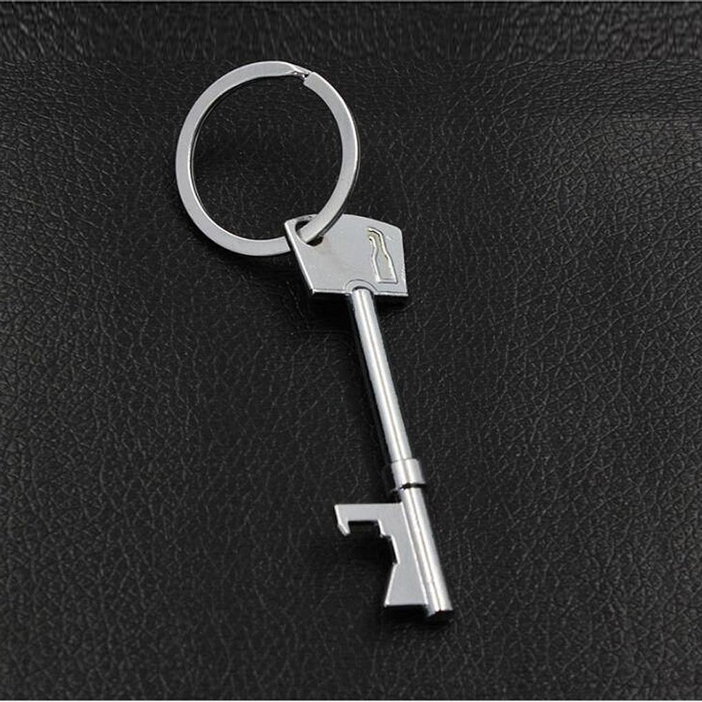 Metal keychain opener function car key holder