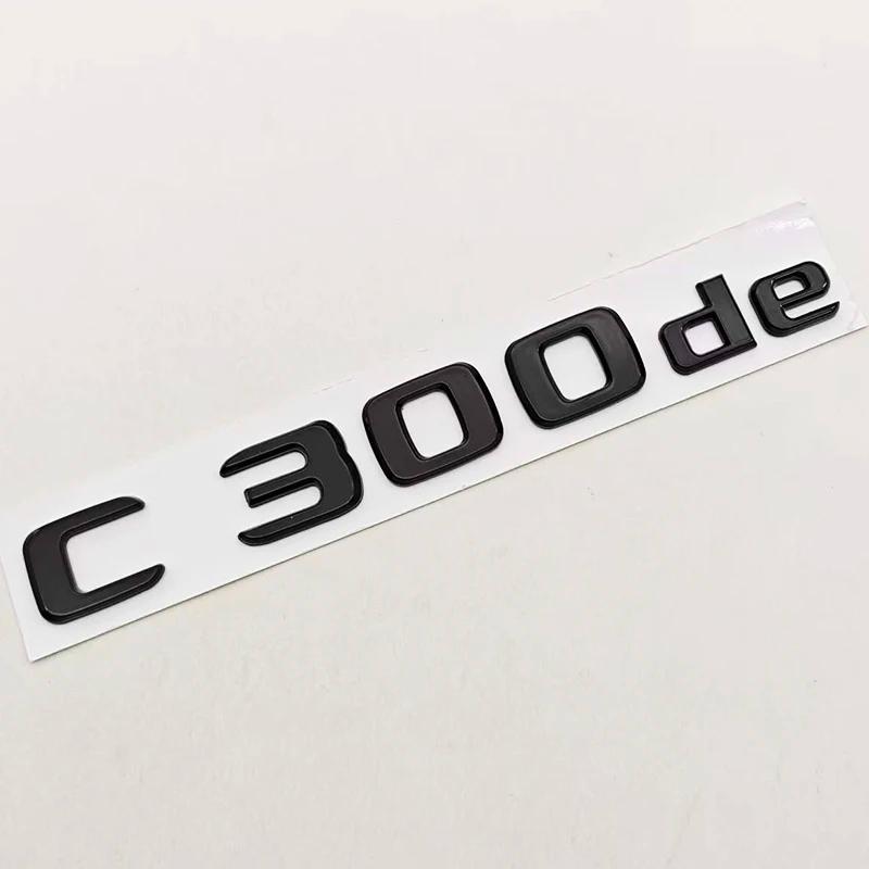 Chrome Black Car Styling Logo C300de Badge Rear Trunk Emblem Sticker Decals For Mercedes Benz C300e C300de W206 Accessories RL1