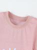 Dinosaur Embroidery Floral Girls' Knitted Cotton T-shirt - European & American Style