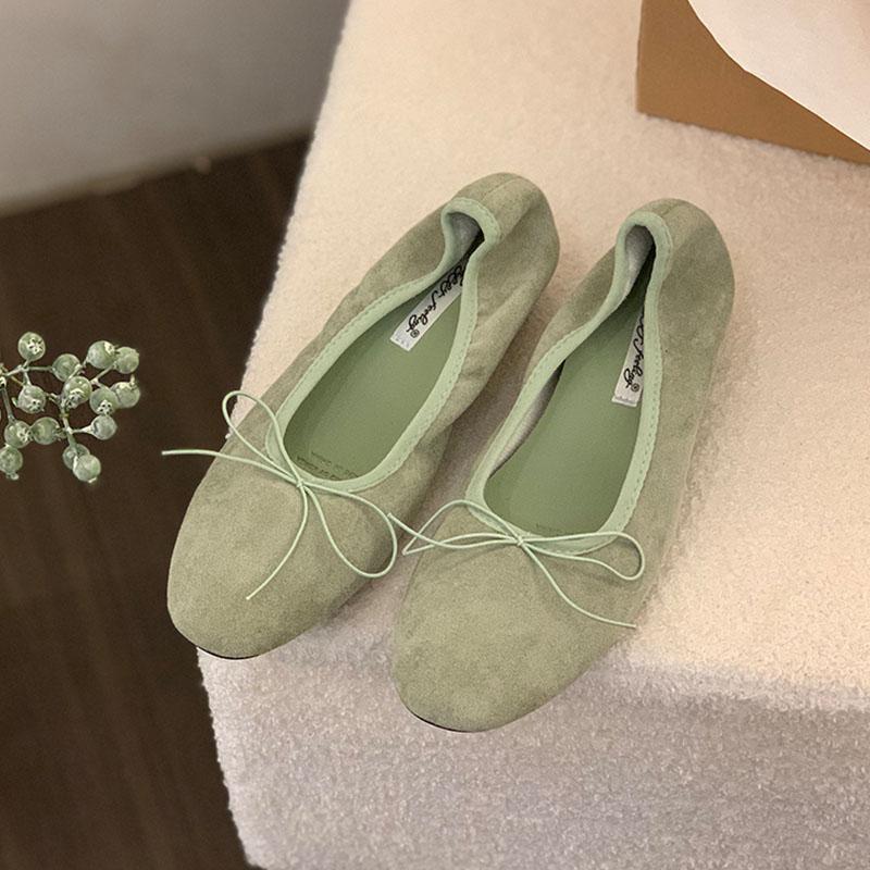 Mode 2025 Neue Damen Flache Damen Ballerinas Tanzschuhe mit niedrigem Absatz Schuhe Mode Runde Zehen Damen Flats Slipper