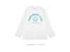 Trendy Korean Style Retro Letter Print Long Sleeve Cotton T-Shirt