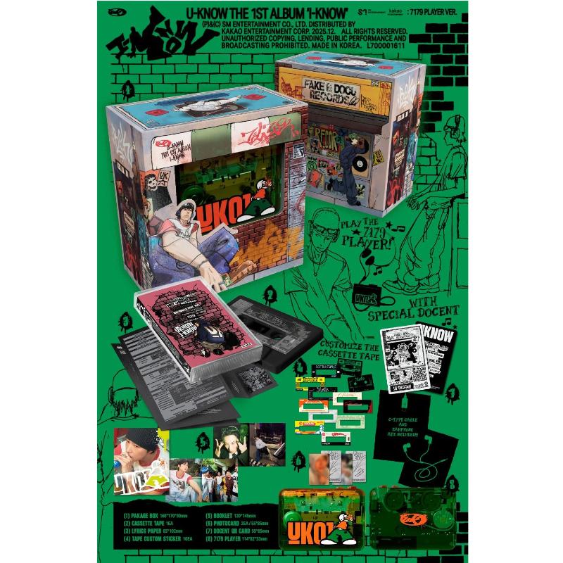 U-KNOW Yunho I-KNOW 1st Album – 7179 PLAYER Version Limited, Official K-POP Album, SM Entertainment