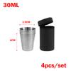 4Pcs Outdoor Stainless Steel Water Cup Set With Case Hiking Camping Picnic BBQ Beer Cups Coffee Cup Portable Travel Drinkware Compression Cup