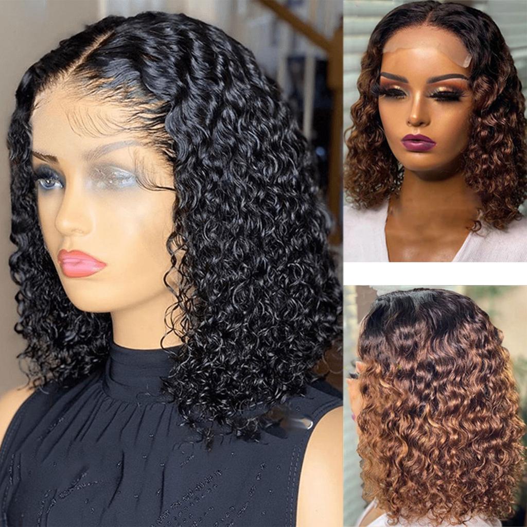 Women'S Short Curly Hair Mixed With Golden Headband Suitable For Women'S Wigs Blonde Wig Small Curly Hair Black Brown