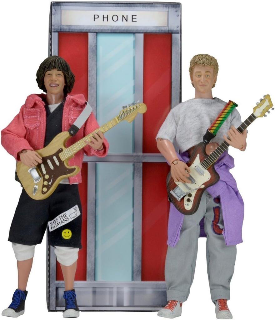 NECA 8-inch Action Figure Bill & Ted's Excellent Adventure: Bill Preston & Theodore Logan Box Set Movie Keanu Alex