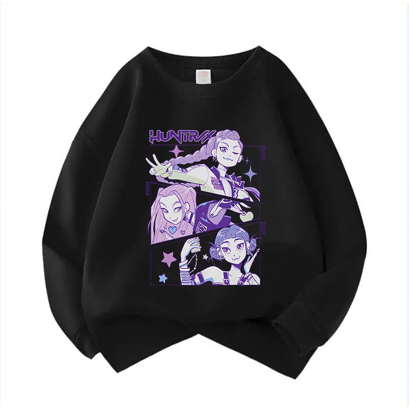Mikina s kapucí pro děti s kulatým výstřihem Film Unisex Mikiny Manga Dětská Kpop Mikina Dětská Mikina Roztomilá Mikina s tygrem pro kluky a holky