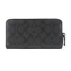 Coach Accordion Wallet 20 Classic Monogram Logo Embossed Coated Canvas Clutch Men Wallets Gray Black 25517-N3A